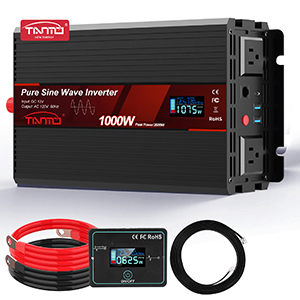 Tianmo 1000W Pure Sine Wave Inverter Wired Remote Control 