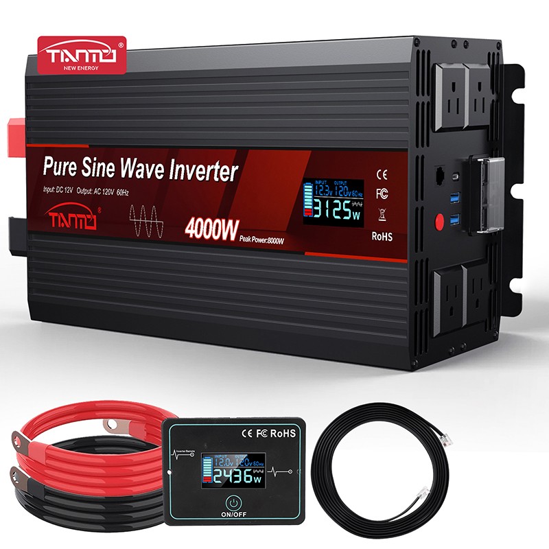 Tianmo 4000W Pure Sine Wave Inverter Wired Remote Control