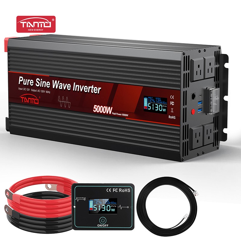 Tianmo 5000W Pure Sine Wave Inverter Wired Remote Control