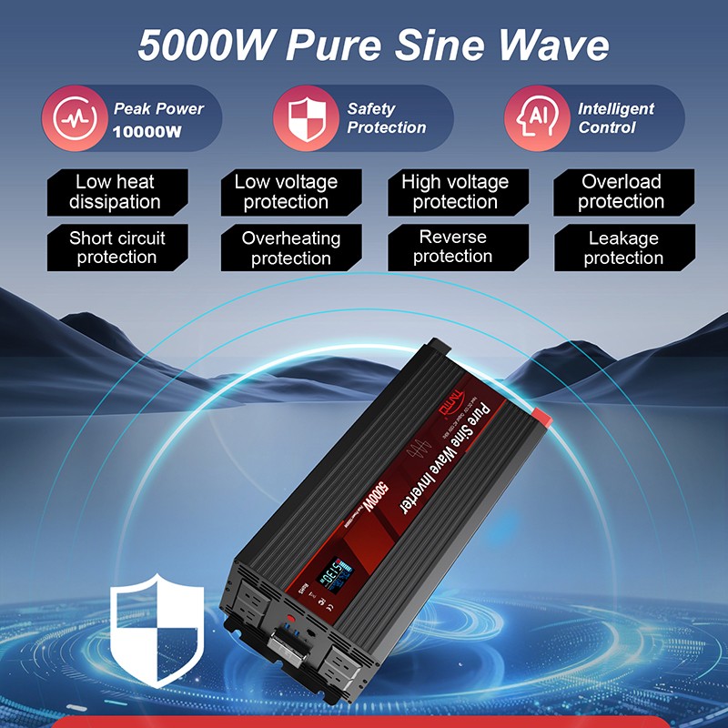 Tianmo 5000W Pure Sine Wave Inverter Wired Remote Control